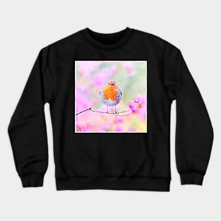 Spring Bird on Branch Crewneck Sweatshirt